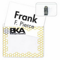 Custom Vinyl Name Tag Holder w/ Clip Attachment (2 Color)